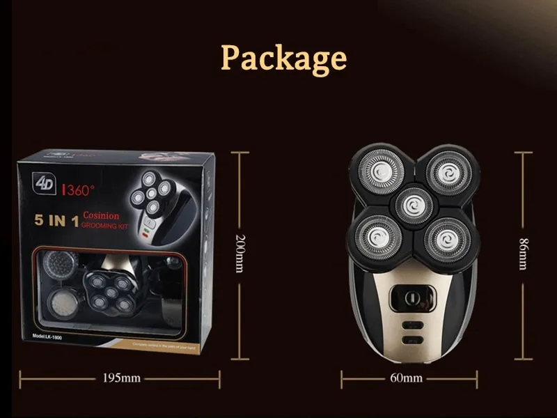 5 In 1 Multifunctional Electric Shaver 5 Blade Razor